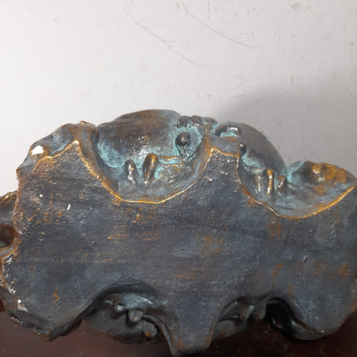 Imagem 8 de 10 de Centro De Mesa Porcelana Elefantes Folheado Bronze, Antigo