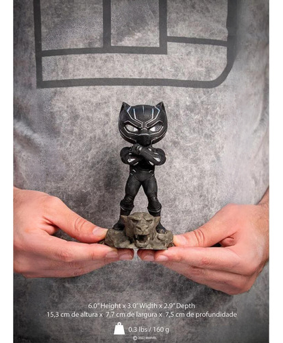 Boneco Action Figure Estatua Pantera Negra Marvel Minico