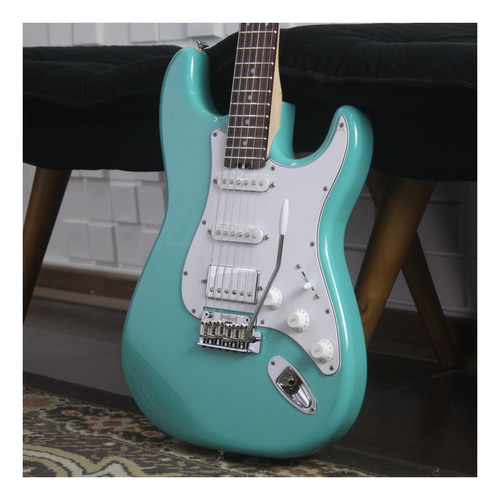 Guitarra Studebaker Strato Sky Hawk Hss Turquoise Green