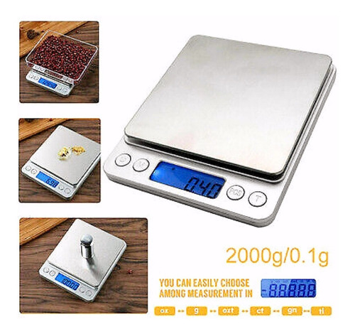 Imagen 5 de 5 de Gramera Pesa Balanza Digital Cocina Joya Precisa 0.1 A 3000