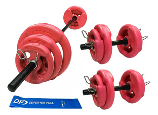 2 unidades pesas set mancuerna fitness aerobic mancuernas cortas rojo 2 x 5 kg lh25 