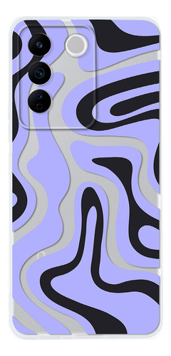 Funda Para Vivo Para Mujer Curvas Moradas Uso Rudo Tpu