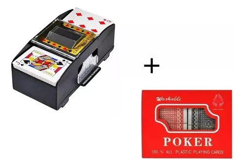 Barajador Mezclador Automático Cartas Poker + Caja Naipes