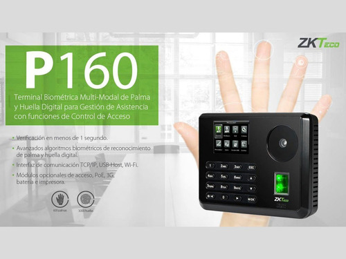 Reloj Checador Biometrico Zkteco De Huella Digital Y Palma
