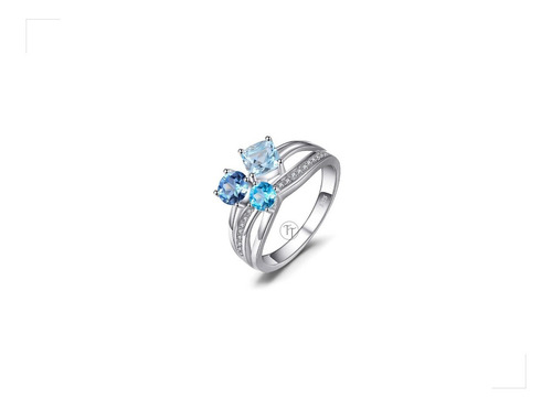 Anillo Topaz 1.7 Cts Plata 1ra Ley 925 By Thi Tur® Infinito