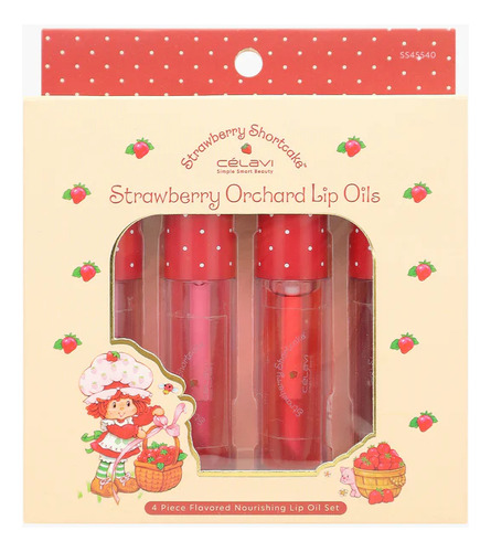 Set Lip Oil Strawberry Orchard Rosita Fresita X Celavi 4pz