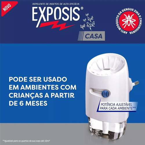 Kit 12 Repelente Elétrico Fórmula Inovadora Exposis 12 Meses