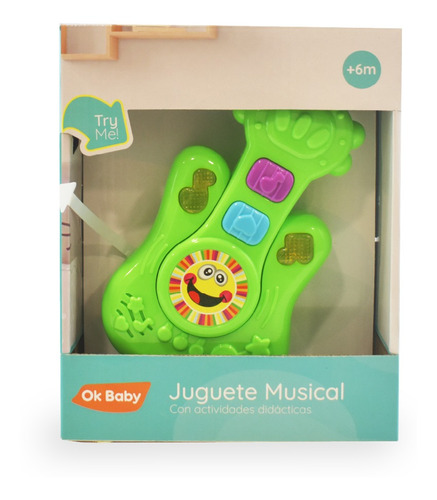 Guitarra Interactiva Con Luces Y Sonido Ok Baby