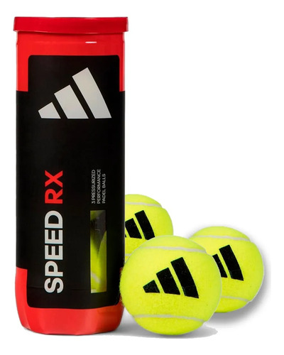 Tubo Pelotas Padel Adidas Balls X3 Speed Rx All Court Paddle