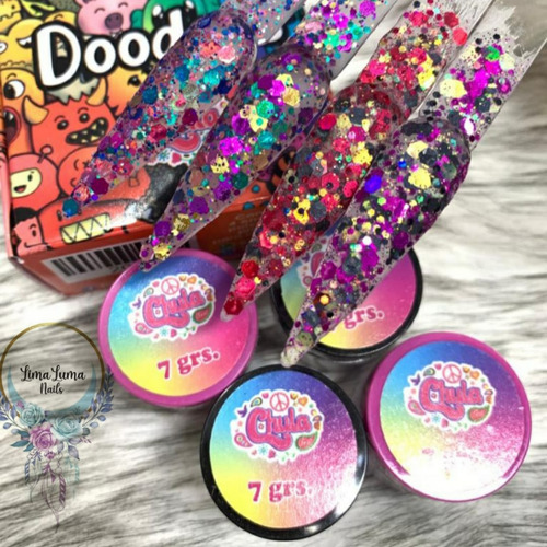 Coleccion De Acrilicos Doodoos 4 Pzas. Chula Nails