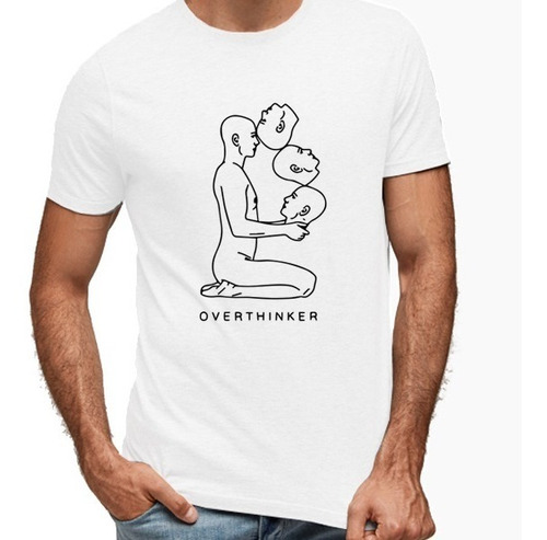 Remera Algodón Diseño Overthinker Regalo Hombre 