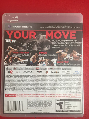 Ufc Undisputed3 Play 3 Semi Novo