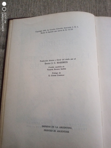 El Libro De Las Mil Noches Y Una Noche - T. 4- Trad. Mardrus (Usado)