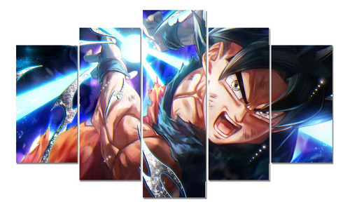 Cuadro - Poster - 5 Piezas 135 X 80 Cm - Goku - Dragon Ball 