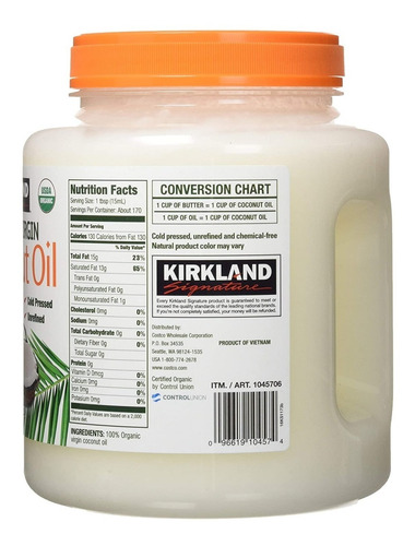 Aceite De Coco Organico 100% Virgen Americano 414ml / 14oz