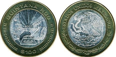 Moneda De 100 Pesos Del Estado De Quintana Roo 2 Fase.
