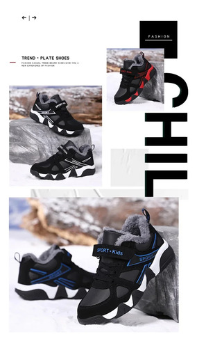 Zapatos Deportivos De Invierno Con Forro Polar Para Niños
