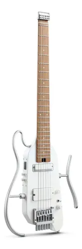 Guitarra Portátil Donner Hush-x Pro Com Efeitos Branca