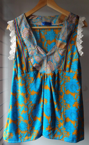 Musculosa Mujer Con Puntilla