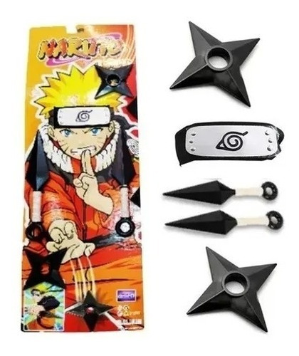 Naruto Sasuke Kunai Sakura Bandana Armas Set Estrellas Niños