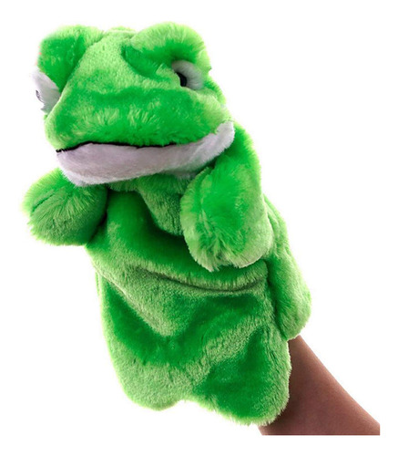 Títeres De Peluche Rana Marionetas De Mano Juguetes Verdes