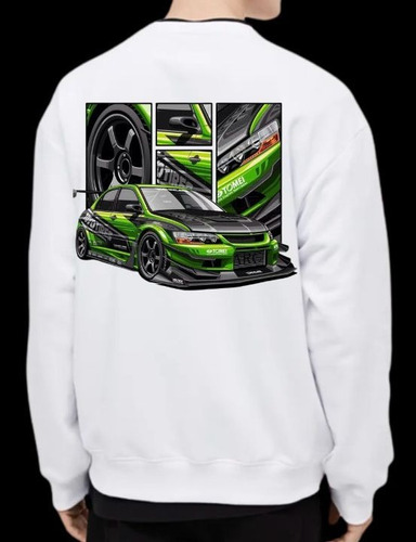 Sudadera Deportiva Cuello Redondo Mitsubishi Lancer Evo Jdm