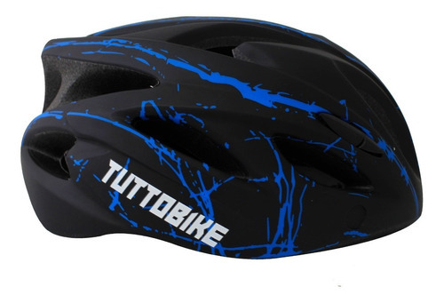 Imagen 2 de 6 de Casco Ciclismo Visor Removible Tuttobike Color Azul Talla Unitalla