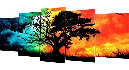 Cuadro Arbol De La Vida Color 4 Estaciones Año Poliptico