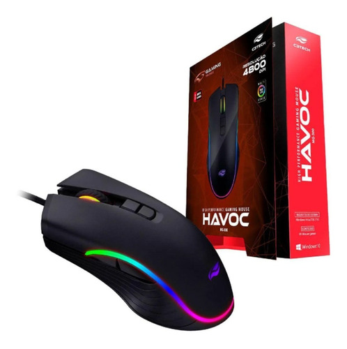 Mouse Gamer C3tech Usb Havoc Preto - Mg-300bk               