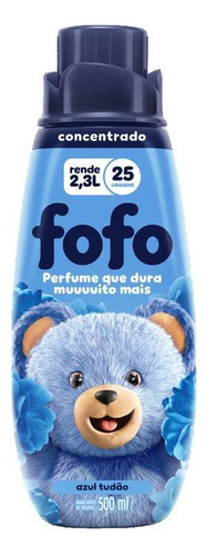 Amaciante De Roupa Fofo Concentrado 500ml Azul