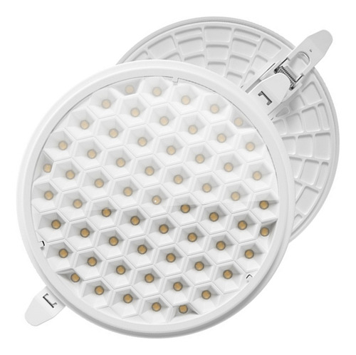 Lampara Panel Led 9w Tipo Colmena Luz Calida 4000k Empotrar