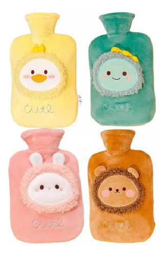 Bolsa De Agua Caliente Con Funda 1 Litro Cute Color Amarillo