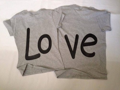 Par Playeras Pareja Amor Novios Love