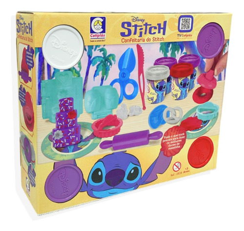 Brinquedo Massinha Stitch Disney Confeitaria Cotiplás