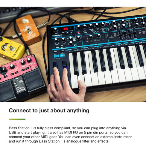 Novation Bass Station Ii Analog Monosynth: Incluye 64 Parche