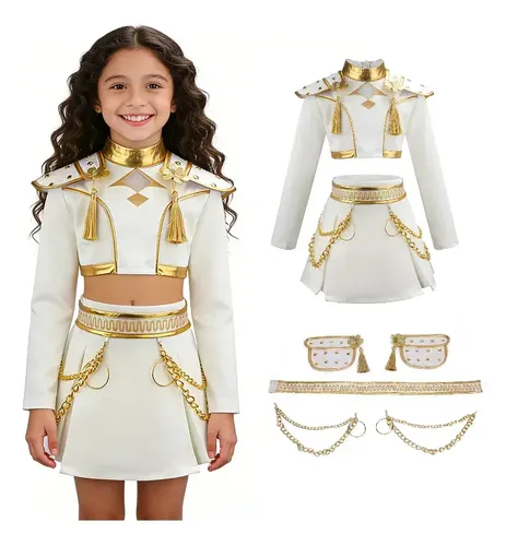 Disfraz de Cosplay de Cazador de Demonios K-Pop para Niñas con Accesorios - Incluye Chaqueta, Top y Pantalones Cortos - Perfecto para Halloween – comprar a precios bajos en la tienda online