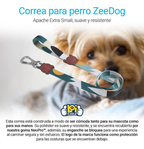 Correa Para Perro Zeedog Apache Extra Small Loi Chile
