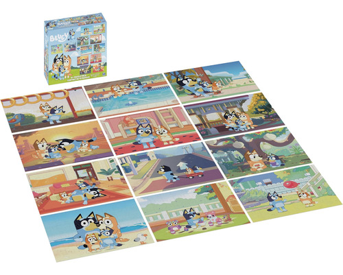 Bluey, Paquete De 12 Rompecabezas Para Familias, Niños Y Niñ