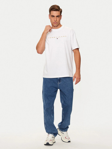 Polera Regular Fit Con Logo Bordado Blanco Tommy Hilfiger