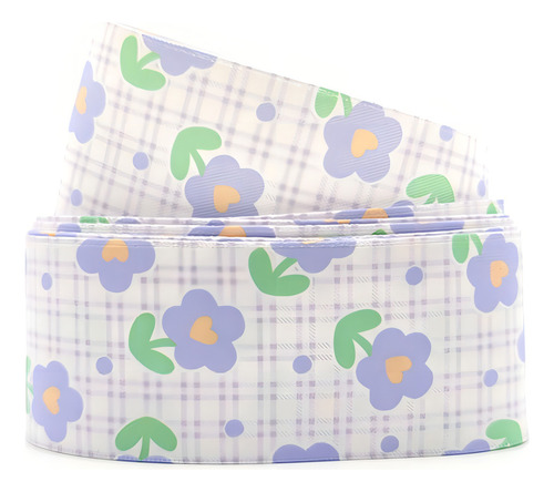 Fita Estampada Flores Princess - 38mm X 10m - Ro.152892 Cor Lilás