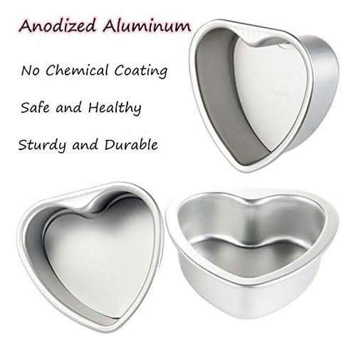 Moldes Para Pasteles En Forma De Corazón De Taounoa De 4 Pul