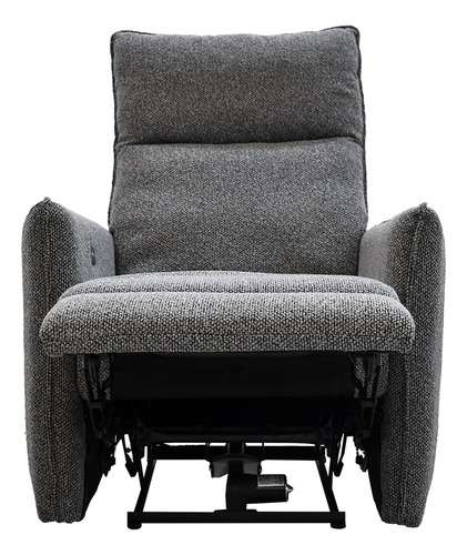 Sillón Reclinable Eléctrico En Tela Sofisticado Color Gris