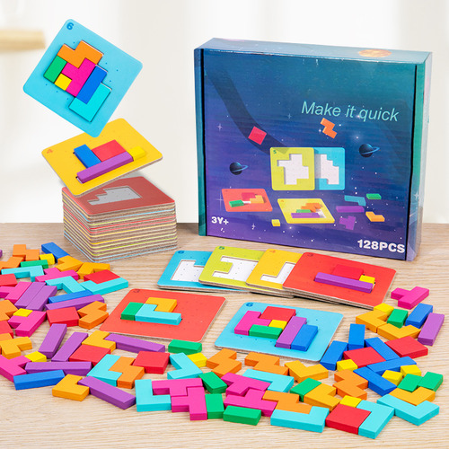 Juego De Mesa Infantil Bloques De Colores Puzzles