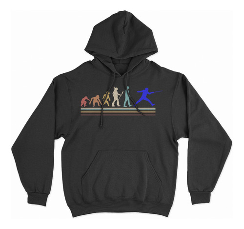 Buzo Hoodie Con Capucha De Deporte Esgrima Retro Evolución