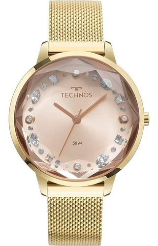 Relógio Feminino Technos Fashion Crystals Rosê 2036mmw/1t