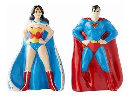 Enesco 6003734 Dc Comics Ceramics Superman And Wonder Woman 