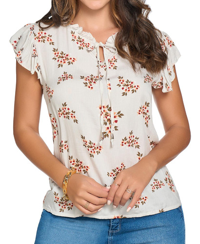 Blusa Larisa Marfil Para Mujer Croydon