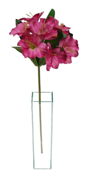 Galho Astromelia Artificial 45cm Flores Roxa | Parcelamento sem juros