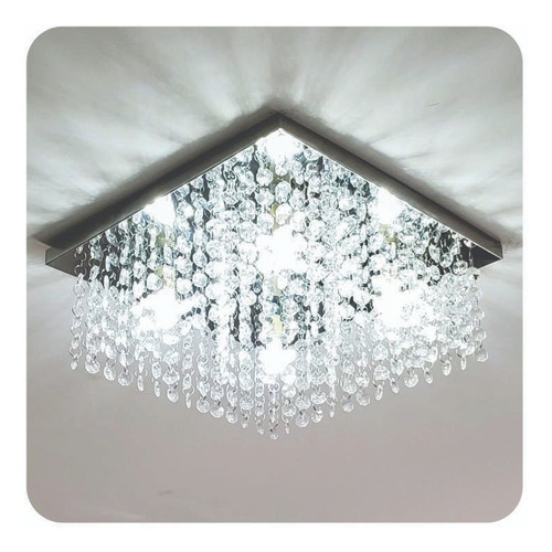 Lustre Cristal Autentico Legítimos 30x30 Ld006c Cor Transparente Voltagem Bivolt