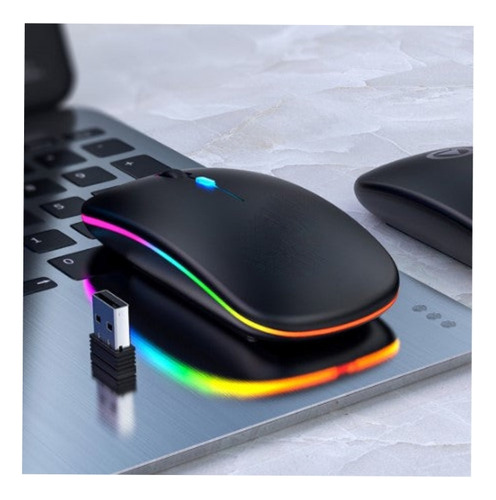 Raton Mouse Recargable Inalambrico Luz 3200 Dpi Bluetooth 
